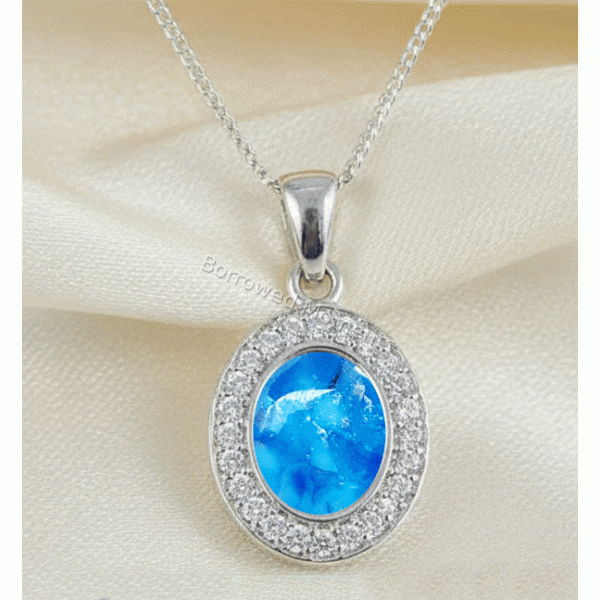 Ashes in Glass Cubic zirconia Necklace