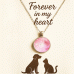Pet Memorial Ashes Glass Round Necklace