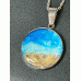 Beach Ashes Round Necklace Resin