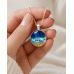Beach Ashes Round Necklace Resin Beach Ashes Round Necklace Resin