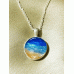 Beach Ashes Round Necklace Resin Beach Ashes Round Necklace Resin