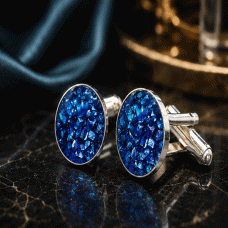 Round Resin Ash Cufflinks