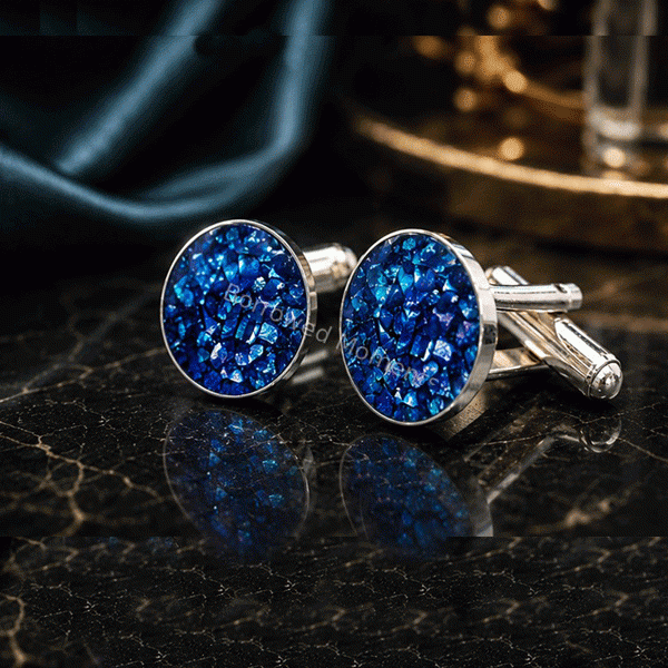 Round Resin Ash Cufflinks