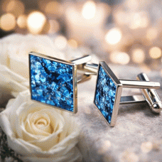 Square Resin Cufflinks Ash