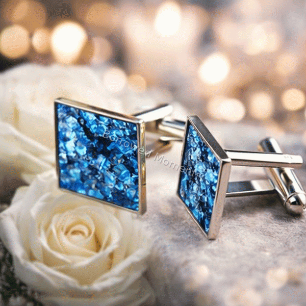 Square Resin Cufflinks Ash Square Resin Cufflinks Ash