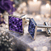 Square Resin Cufflinks Ash