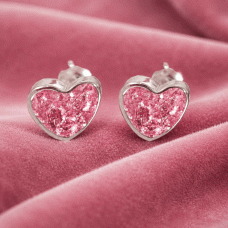 Ashes Earrings Heart Resin