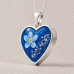 Forget Me Not Heart Necklace Resin