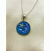 Forget Me Not Ashes Round Necklace Resin