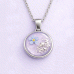Forget Me Not Ashes Round Necklace Resin