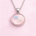 Forget Me Not Ashes Round Necklace Resin
