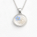 Forget Me Not Ashes Round Necklace Resin