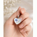 Forget Me Not Heart Necklace Resin