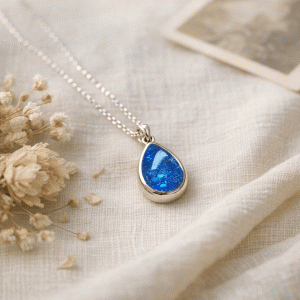 Ash Teardrop Necklace Resin Ash Teardrop Necklace Resin