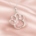 Pet Ashes Pawprint Necklace