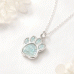 Pet Ashes Pawprint Necklace