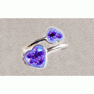 Ashes Double Heart Resin Ring Ashes Double Heart Resin Ring