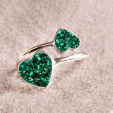 Ashes Double Heart Resin Ring