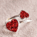 Ashes Double Heart Resin Ring