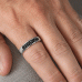 Mens Ash Half Channel Ring
