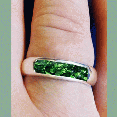 Mens Ash Half Channel Ring