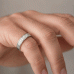 Mens Ash Half Channel Ring