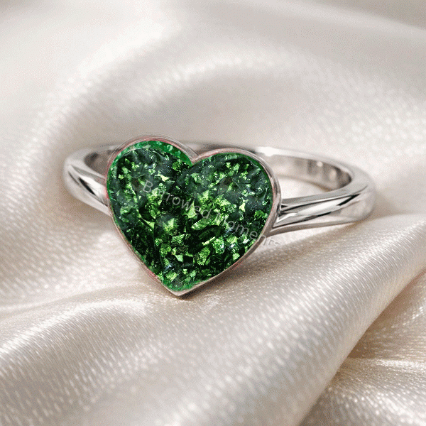 Ashes Heart Resin Ring Ashes Heart Resin Ring