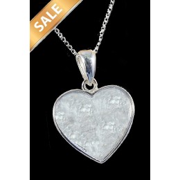 Cremation Ashes Heart Resin Necklace