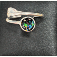 Ashes in Glass Feather Ring