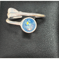 Ashes in Glass Feather Ring