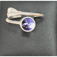 Ashes in Glass Feather Ring