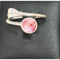 Ashes in Glass Feather Ring