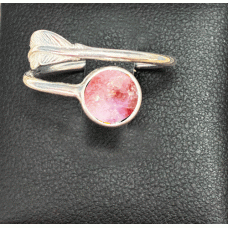 Ashes in Glass Feather Ring