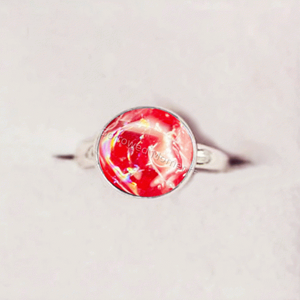 Ashes in Glass Ring