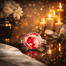 Ashes in Glass Ring