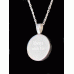 Ashes in Glass Memorial Silver Round Necklace Lilac