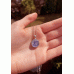 Ashes in Glass Memorial Silver Round Necklace Lilac