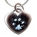 Left Pawprints on my Heart Necklace