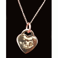 925 Sterling Silver Baby Scan Photo Necklace