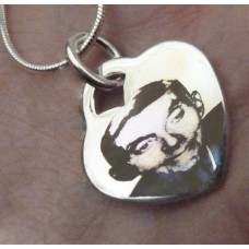 In Memory Silver Photo Engraved Necklace