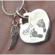 In Memory Engraved Silver Keepsake Necklace