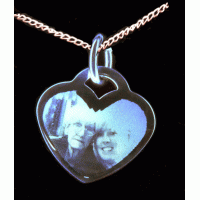 In Memory Silver Photo Engraved Necklace