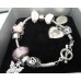 Pink Ogle Charm Bracelet with Silver Photo Engraved Charm