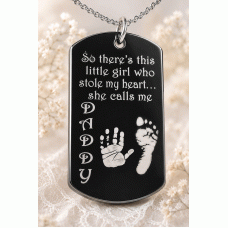 Sentimental Hand Footprint ID Tag Sentimental Hand Footprint ID Tag