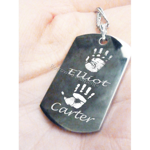 Engraved ID Tag up to 4 Prints Engraved ID Tag up to 4 Prints