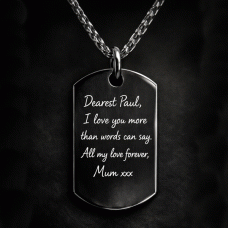 Handwriting Dog Tag Necklace
