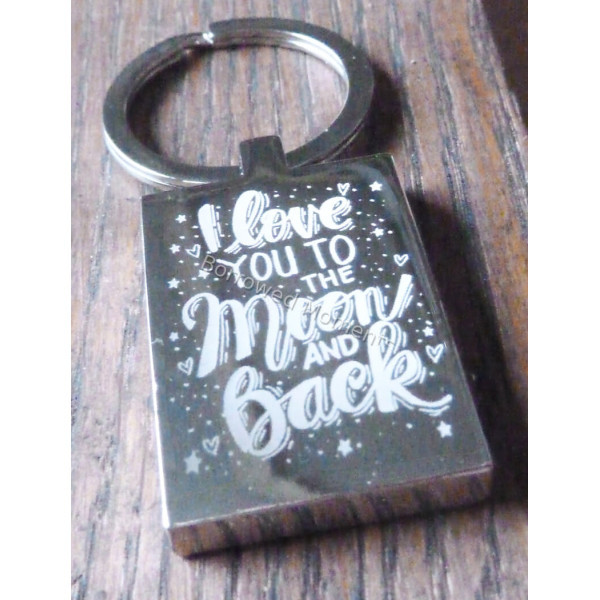 Love You to the Moon Key Ring