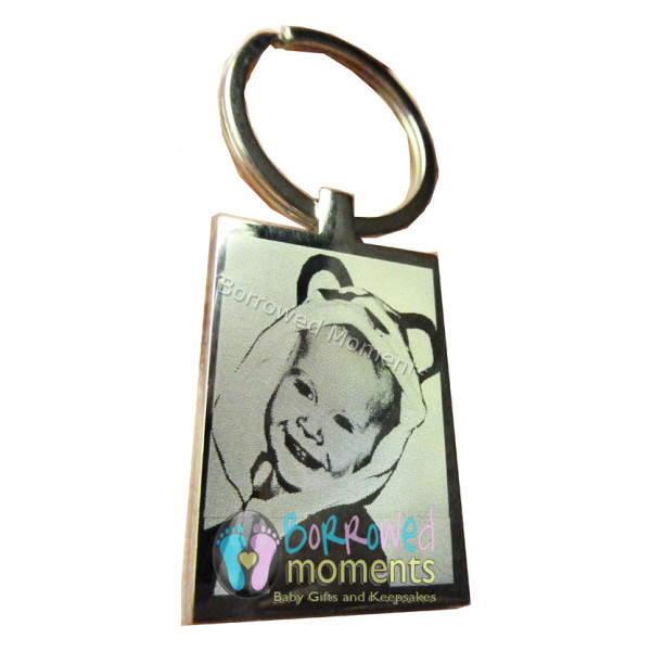 Photo Engraved Rectangle Key Ring