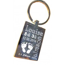 The Day You were Born Birth Details Key Ring