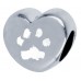 Sterling Silver Engraved Pandora Style Paw print Bead
